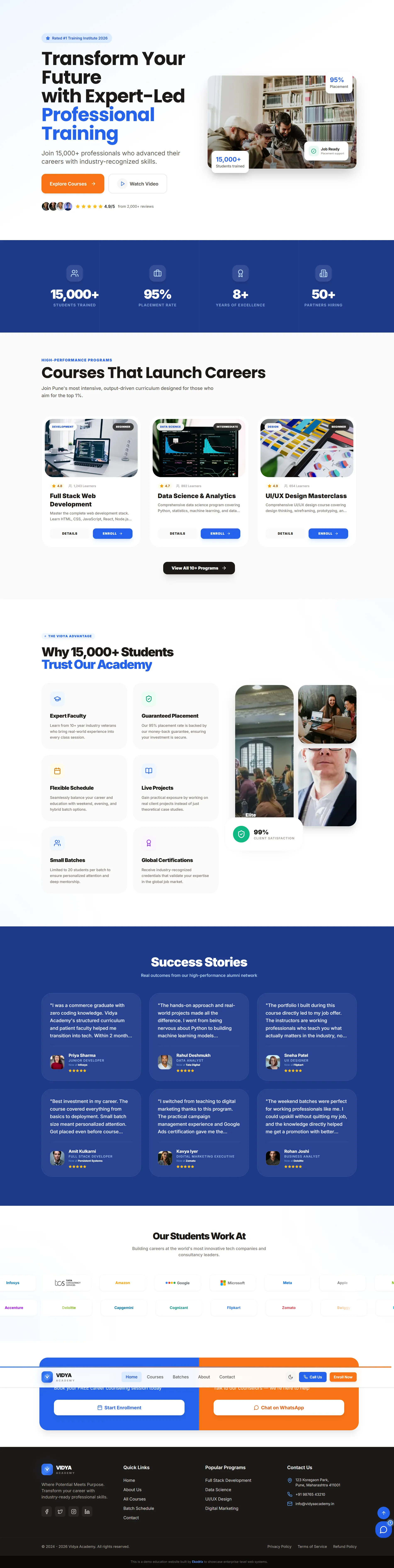Vidya Academy - EdTech Platform